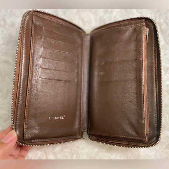 Chanel Brown Travel Line Canvas Bifold Long Wallet 🤎 - Picture 7 of 15